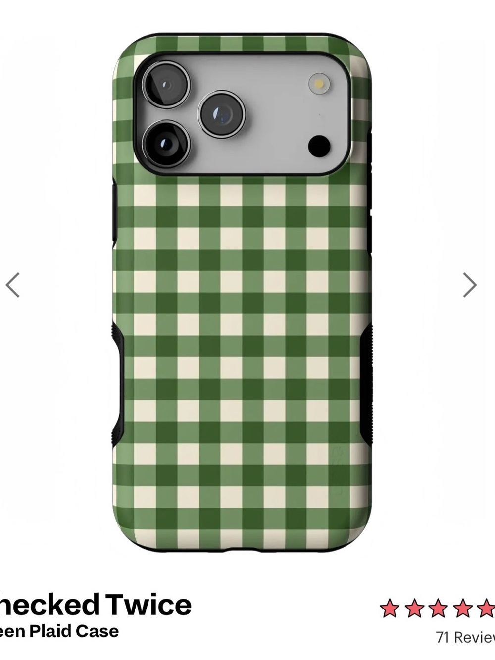 Casely Green Plaid Case 17 max pro